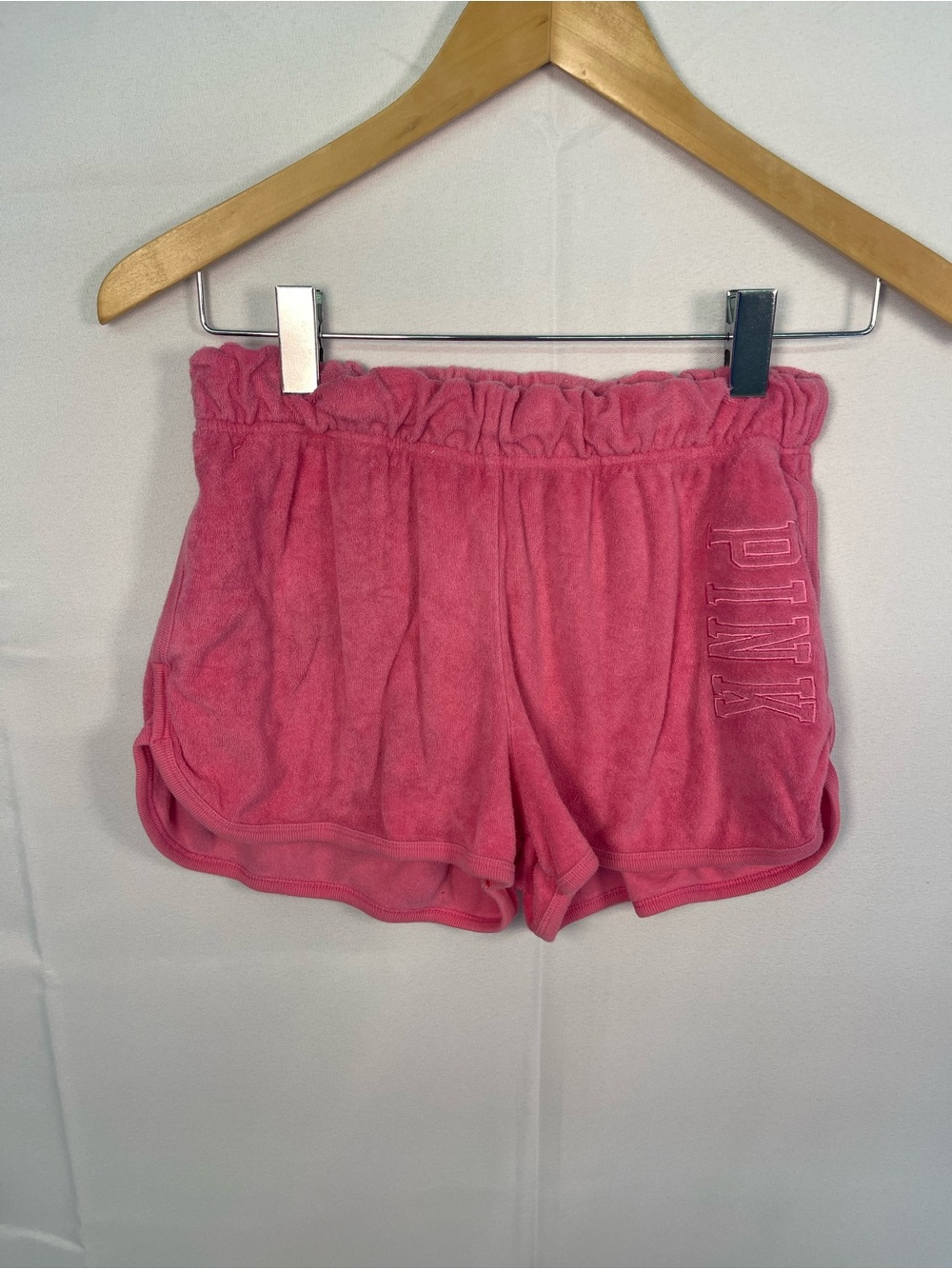 PINK Victoria's Secret Coral Pink Terry Lounge Shorts